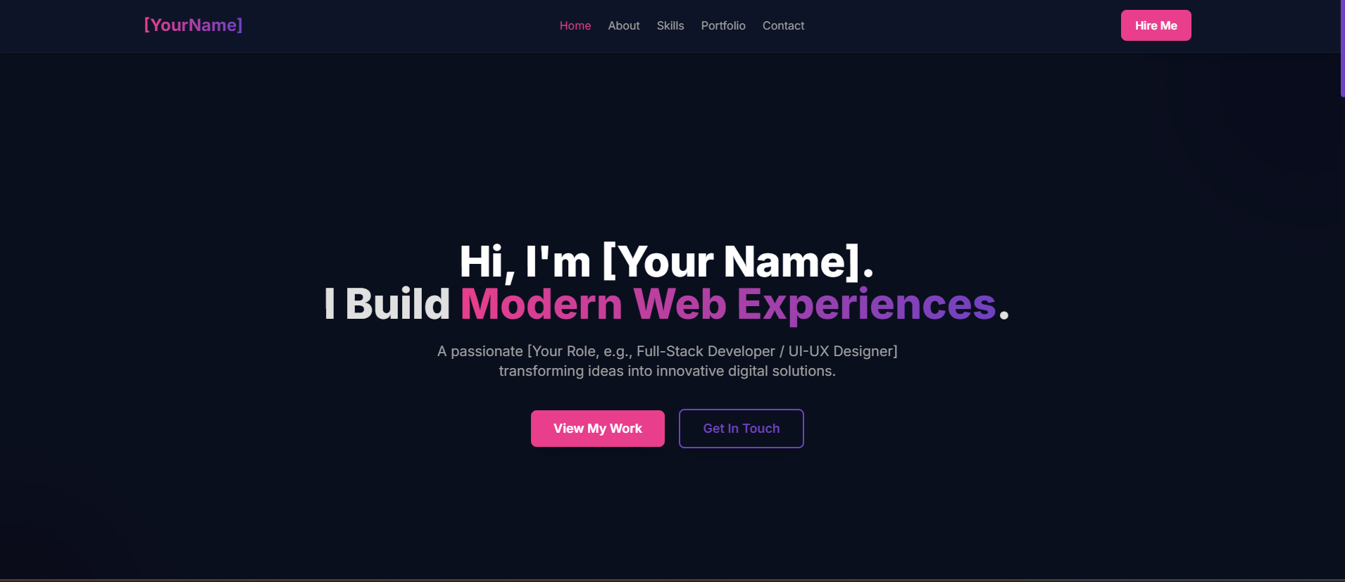 Portfolio Site Screenshot
